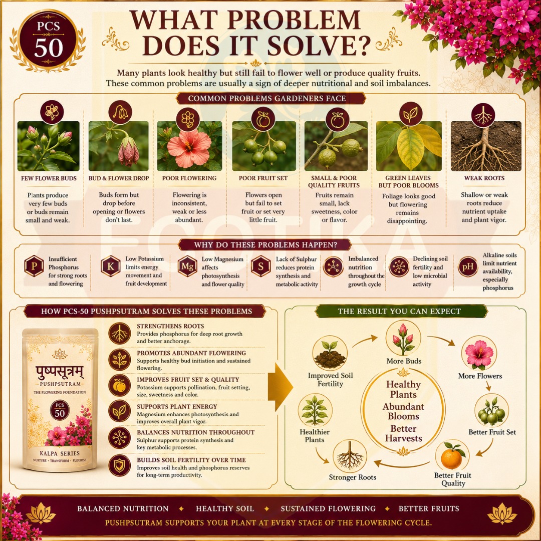 Pushpsutram PCS-50 | Flowering & Fruiting Plant Nutrition | Ecotika - Image 3